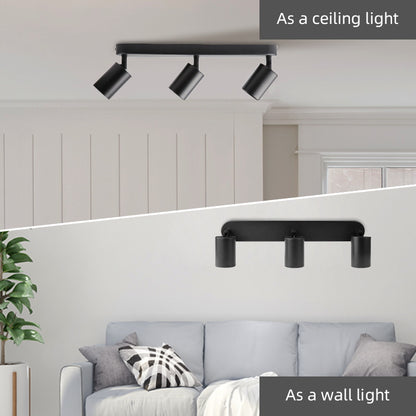 GU10 LED Track Light Spotlight 110-220V Suit Ceiling Lamp GU10 3 Color COB Spot Lights For Kitchen Commercial Living Room
