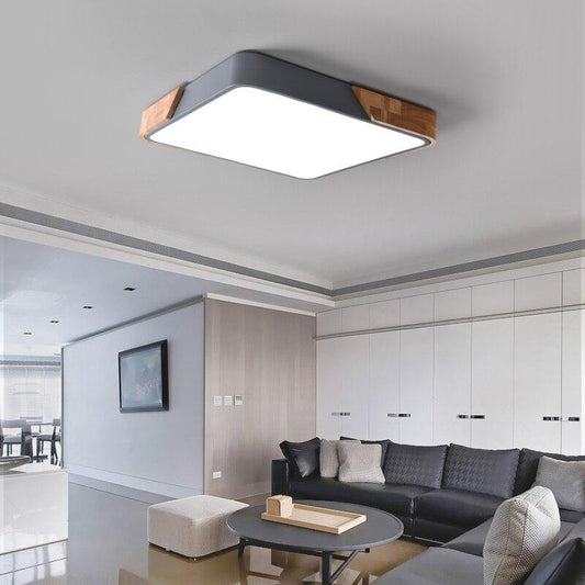 Modern LED Ceiling Light Macarons Colorful Indoor Lamp Wood Iron Acrylic Kitchen Bedroom Foyer Shop Decoration Lighting Fixture