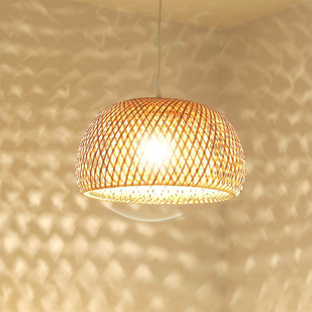 New Chinese Bamboo Weaving Bamboo Nest Nest Antique Pendant Light E27 Lamps Lanterns Living Room Hotel Restaurant Aisle Lamp