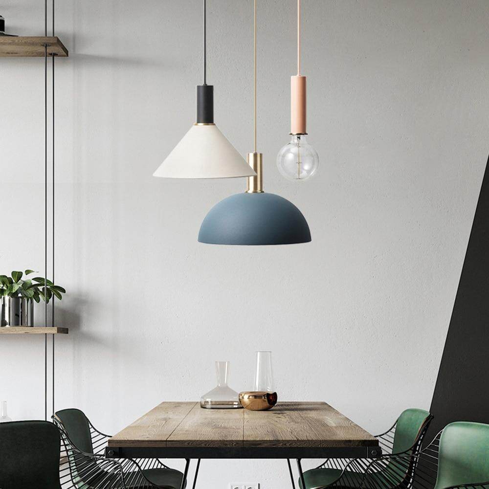 Modren Simple Pendant Lights DIY Nordic E27 Hanging Pendant Lamps Restaurant Bar Living Room Bedside Lighting Fixtures Luminaire