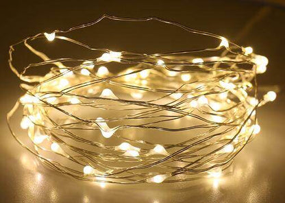 50 100 LED Outdoor Light String Fairy Garland Battery Power Copper Wire Lights For Party Christmas Wedding 5 Colors
