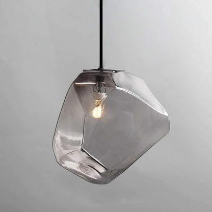 Simple Stone glass pendant light colorful indoor G4 LED lamp The restaurant dining room bar cafe shop lighting Fixture