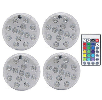 RGB Submersible Light with Magnet 13 LED Underwater Night Light Swimming Pool Light for Outdoor Vase Fish Tank Pond