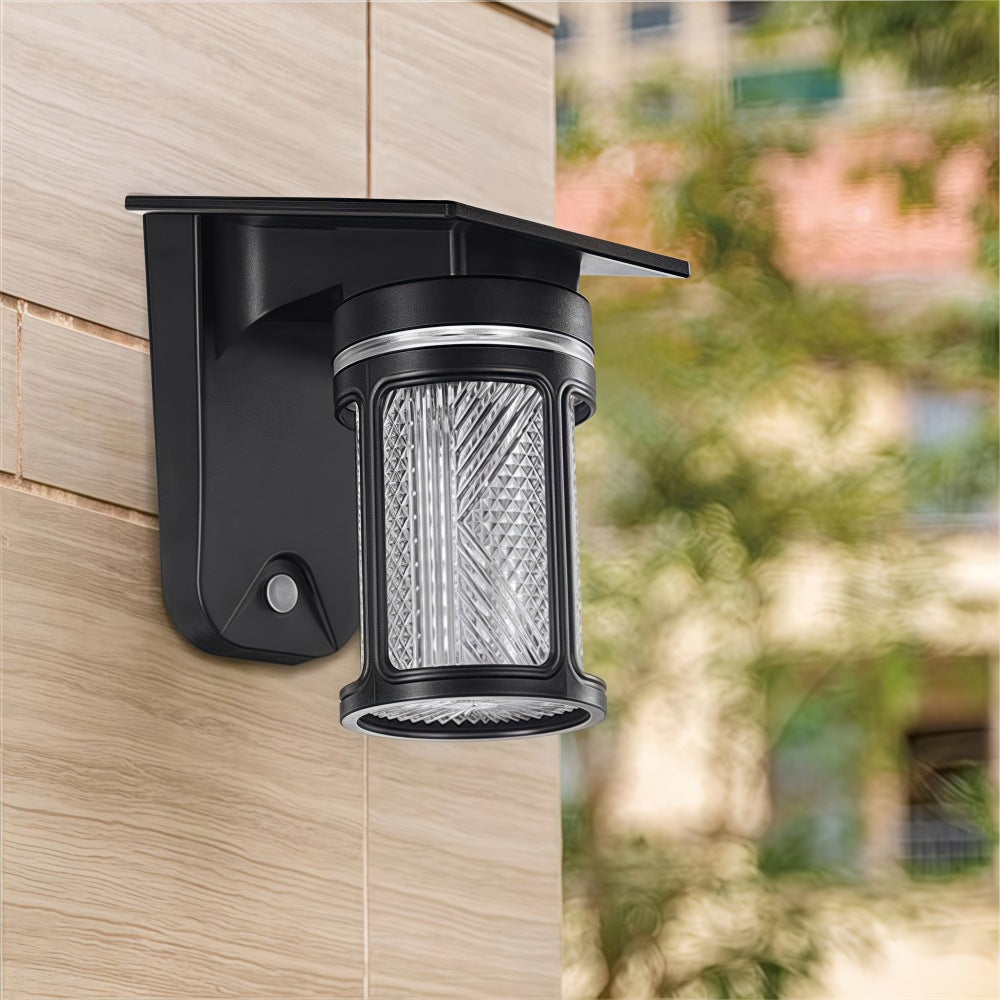 Solar Wall Lights Outdoor Waterproof IP54 3 Color LED Lantern Safety Light for Patio Garden Deck Porch Barn Garage