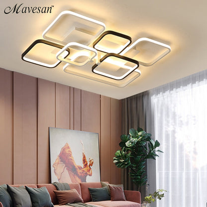 Black White Color Modern Led Ceiling Lights Creative For Living Room Dimmable Dome Lamp Fixture Dimmable Lustre Fixtures Dero