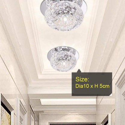 3W/5W Corridor Mirror Ceiling Lamp Aisle Veranda Lighting Down Crystal Mordern Surface Mounted LED Ceiling Lights Luces de techo