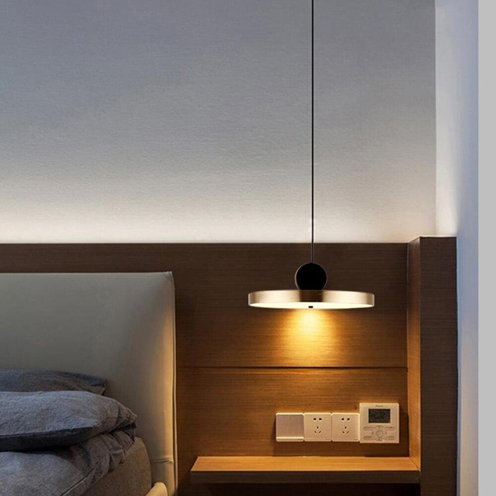 Gold pendant Lights Hanging Lamp brass pleated Lighting Restaurant Bar Hall Light Creative Japanese Brass Bedside Simple