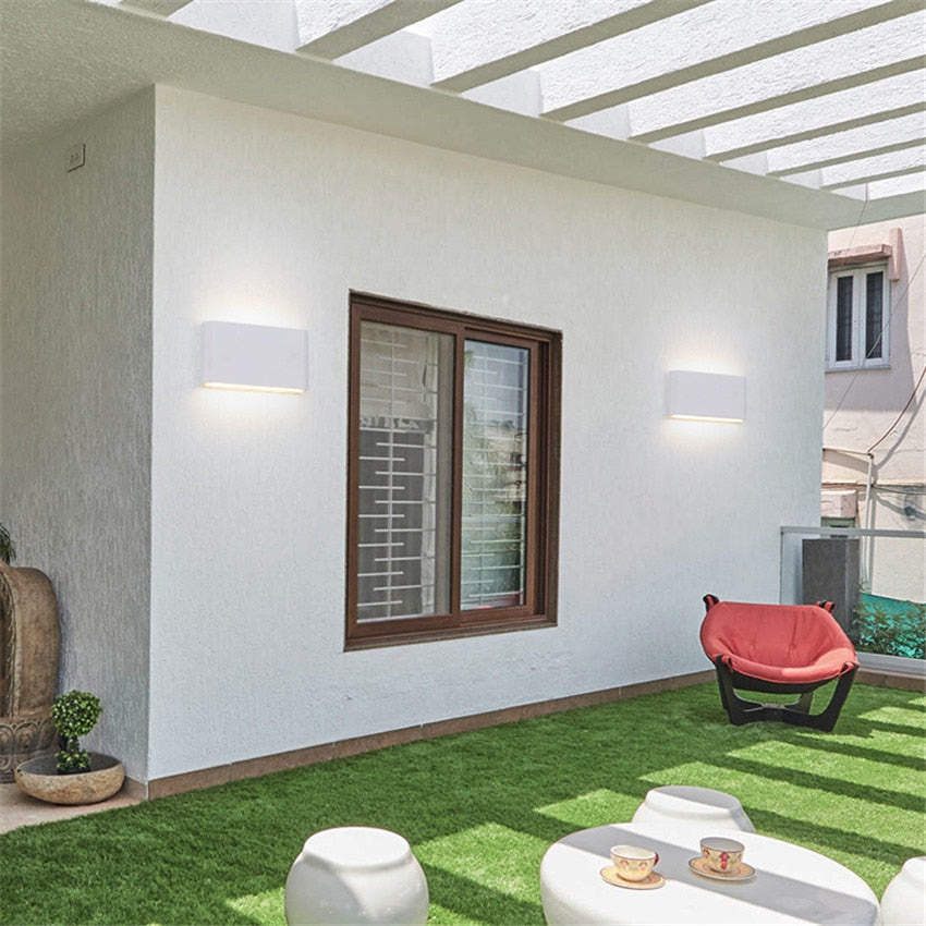 Outdoor Waterproof IP65 Wall Lamp  6W/12W LED Wall Light Modern Indoor/Outdoor Decor Up Down Dual-Head Aluminum Wall Lamp NR-10
