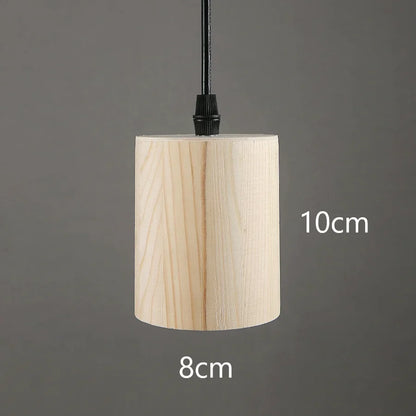 Modern Wooden Pendant Lights Nordic Simple Creative Solid Wood Lamps Pendant Lamp E27