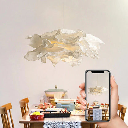 Modern Minimalist Scandinavian European Style Cloud Chandelier Mall Hotel Wedding Shop Theme B&B Convention Paper Lampshade