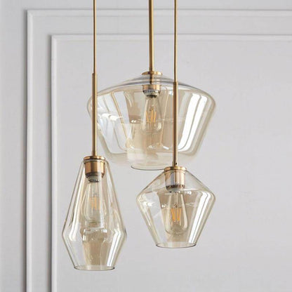 Nordic Modern Glass Pendant Lights Fixtures Loft LED Hanging Pendant Lamp For Kitchen Restaurant Living Room Bedroom E26 E27