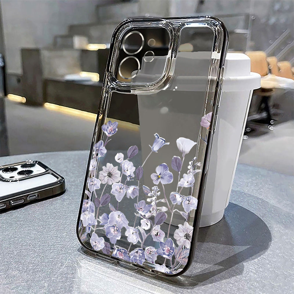 Flower Phone Case For iPhone 16 Pro 13 15 11 12 14 17 Pro Max 16E XR 7 8 SE XS Shockproof Transparent Cover Silicone Soft Fundas
