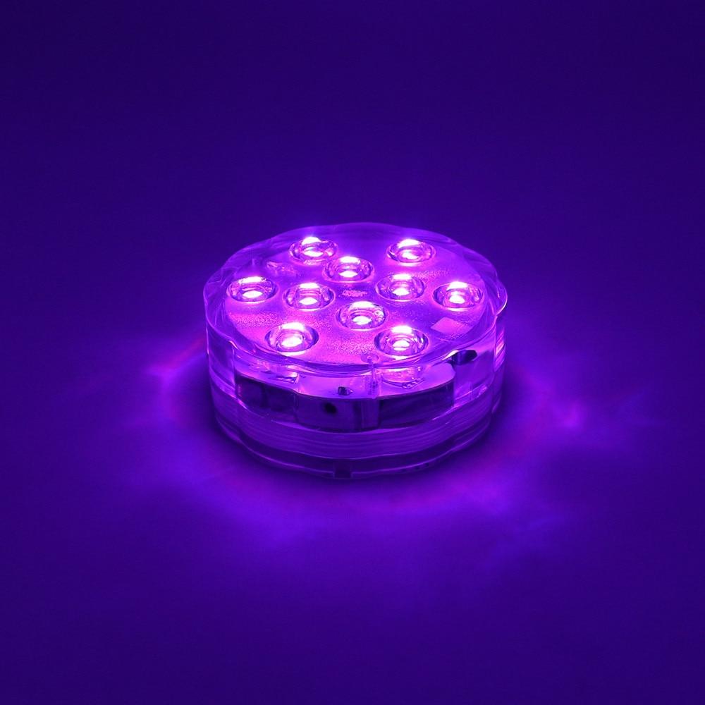 4PC Underwater lamp IP68 Waterproof Multi Color Battery Operated Remote Control Wireless 10-LED lights for Hot Tub,Pond,Pool