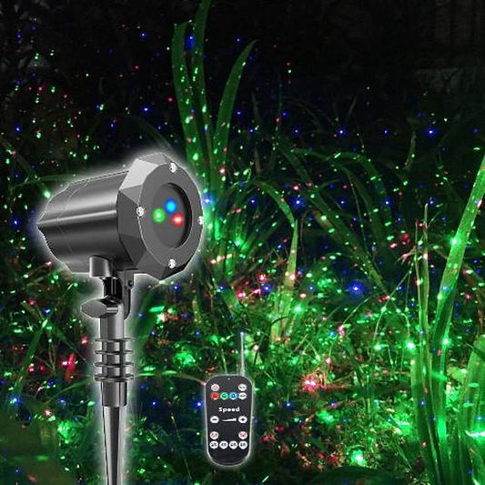 1pcs x-33p-b rgb led laser projector moving pattern lamps stage light outdoor snowflakes stage light christmas party garden
