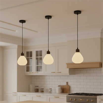 White Pendant Lights For Kitchen Dining Room Home Decor Bar Dining table Glass Hanging lamp Aisle Ceiling Lamp