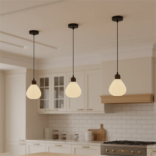 White Pendant Lights For Kitchen Dining Room Home Decor Bar Dining table Glass Hanging lamp Aisle Ceiling Lamp