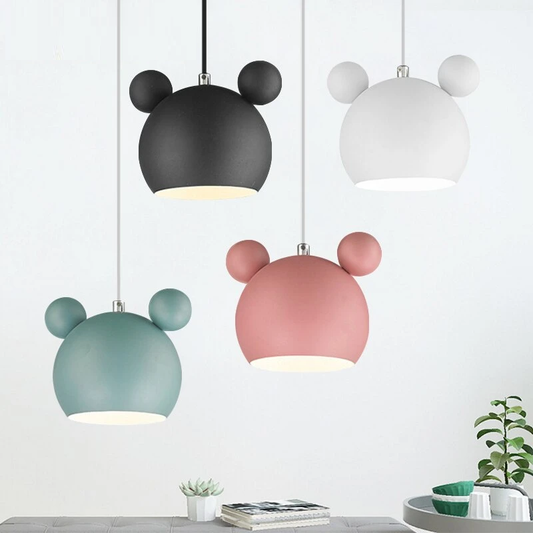 Pendant Lights Nordic Macaron Wrought Iron Personality Cute Lighting Cartoon Corridor Bedroom Children's Bedside Lights