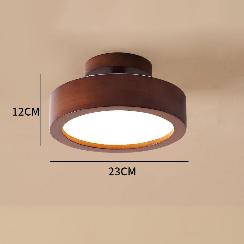 Nordic Living Room Ceiling Lamps Solid Wood Corridor  LED Lamp Apanese Style  Entrance Balcony Bedroom Ceiling Lights