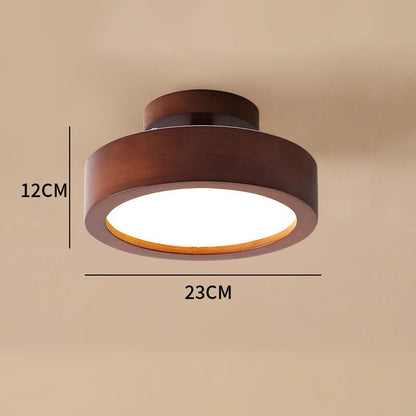 Nordic Living Room Ceiling Lamps Solid Wood Corridor  LED Lamp Apanese Style  Entrance Balcony Bedroom Ceiling Lights