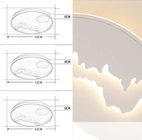 LED Ceiling Light Modern Nature  Sunrise Design For Living Room Bedroom Kitchen Dining Room Lighting Fixture   ICFW1910