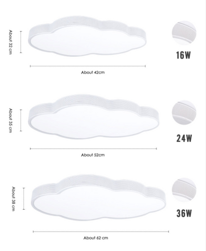 Cartoon LED Ceiling Light Lamp Cloud Fixture Surface Mounted Dimmable Children Kids Bedroom Study Remote Control