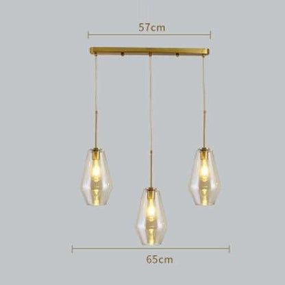 Nordic Modern Glass Pendant Lights Fixtures Loft LED Hanging Pendant Lamp For Kitchen Restaurant Living Room Bedroom E26 E27