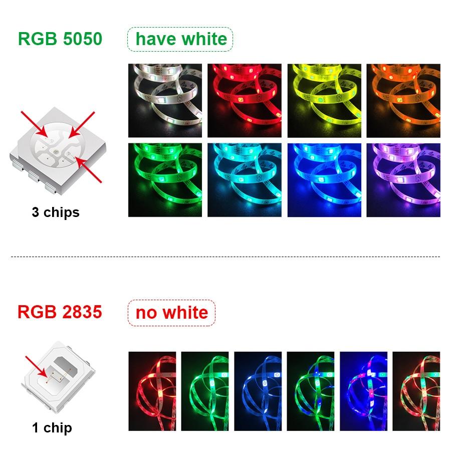 5m10m RGB Led Strip Light SMD5050 2835 Bluetooth Led Lights Tape Flexible Non waterproof 12V LED Strip Ribbon for Home Christmas