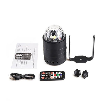 Bluetooth Sound Activated Strobe Light Crystal Magic Ball Party Lights Rotating Disco XMAS LED Stage Lights Home Projector Lamp