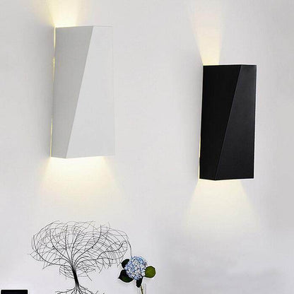 Modern Simple Creative LED Wall Lamp Bedroom Bedside Aisle Balcony Personality Geometry Trapezoid Iron Wall Lamp