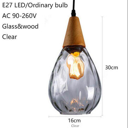 Modern Creative Europe Glass Pendant Light LED E27 With 3 Colors For Bedroom/Restaurant/Living Room/Kitchen/Cafe/Hotel/Office