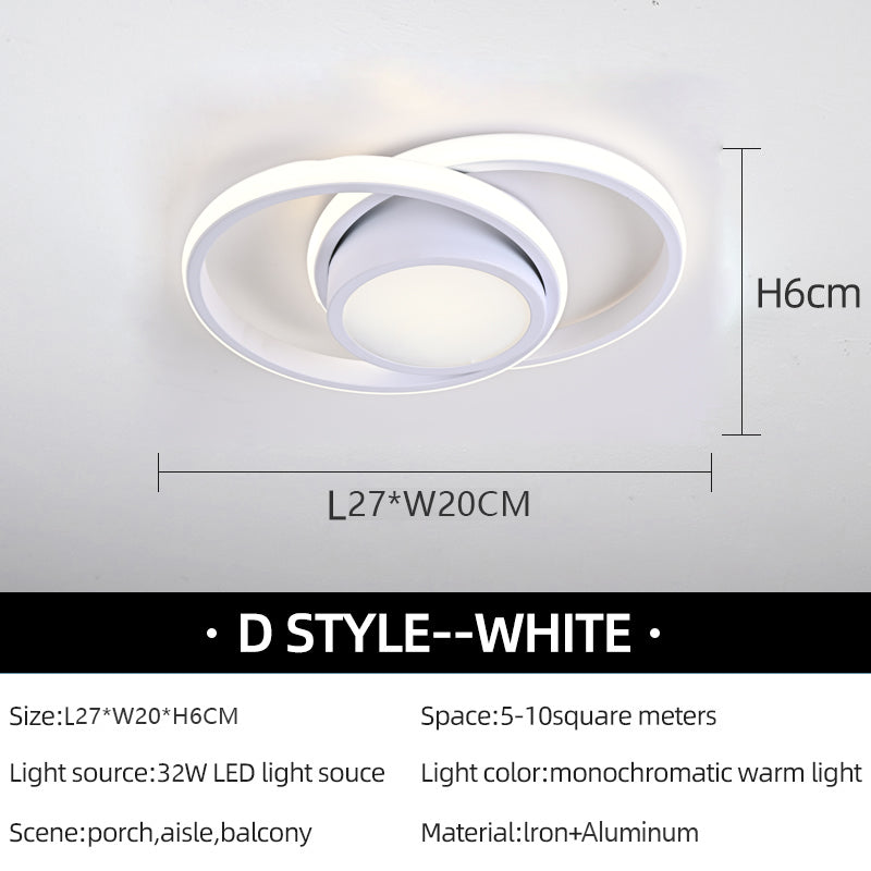 Modern LED Aisle Ceiling Light Minimalist ceiling Lamp Black White Lamp For Entryway Closet Cloakroom Led Ceiling Fixture Luster