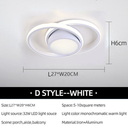 Modern LED Aisle Ceiling Light Minimalist ceiling Lamp Black White Lamp For Entryway Closet Cloakroom Led Ceiling Fixture Luster