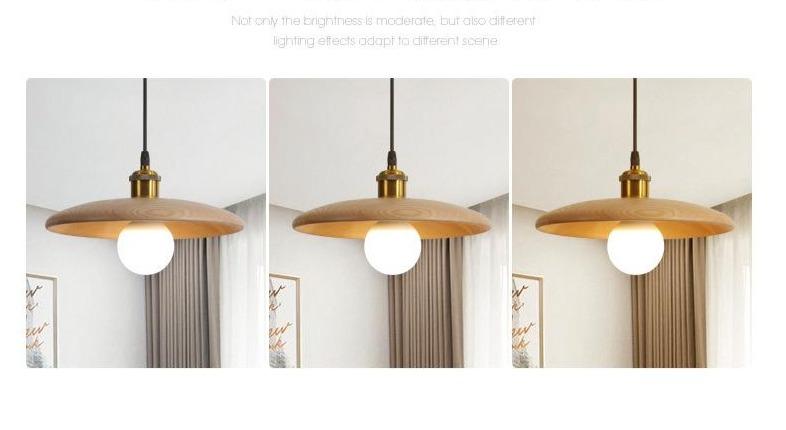 Nordic Solid Wood Lamp Restaurant Chandelier Single Head Art