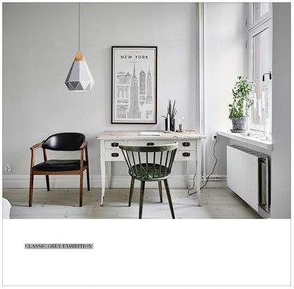 Modern minimalist design pendant lamp Nordic creative colorful led lamp home lighting bar restaurant iron solid wood lamp living
