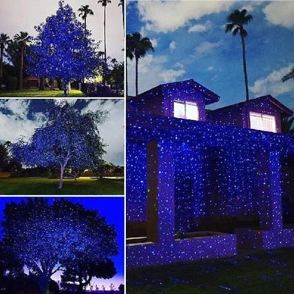 1pcs x-33p-b rgb led laser projector moving pattern lamps stage light outdoor snowflakes stage light christmas party garden