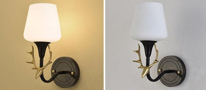 Lovely Antler Bedroom Bedside Staircase Full Copper Wall Lamp