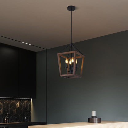 American Retro Four-headed Iron Chandelier