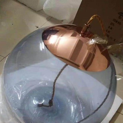 Modern Loft Industrial Lamp Blue Glass Pendant Light LED Art Deco Nordic White Hang Lamp For Living Room Kitchen Bedroom Parlor