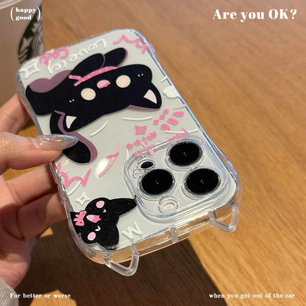 Funny Cute Kitten Bracelet Case Compatible for IPhone 13 11 16 17 15 12 Pro Max 8 7 16 Plus X XR XS Max SE 2020 Cute Cat Ears Cover