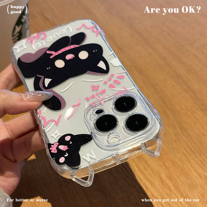 Funny Cute Kitten Bracelet Case Compatible for IPhone 13 11 16 17 15 12 Pro Max 8 7 16 Plus X XR XS Max SE 2020 Cute Cat Ears Cover