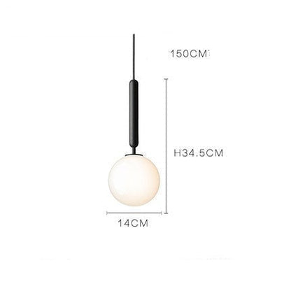 Simple Bedside Chandelier Creative Glass Ball Dining Room Bedroom Clothing Store Chandelier