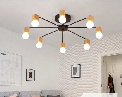 Fashion Modern Lamps LED Pendant Lights Indoor Lighting Wood Lamp Holder Living Dining Room Bedroom Bar Shop Light Fixture