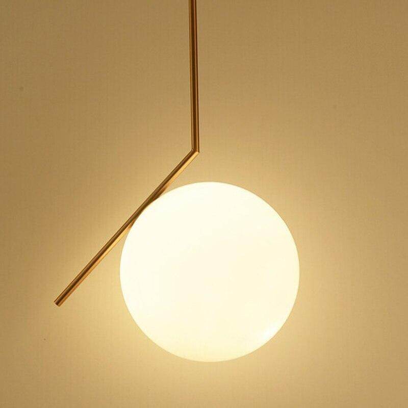 1 PC Nordic Style Pendant Lights Milky White Glassshade Modern Minimalist Led Pendant Lamps for Dining Room Decoration Lighting