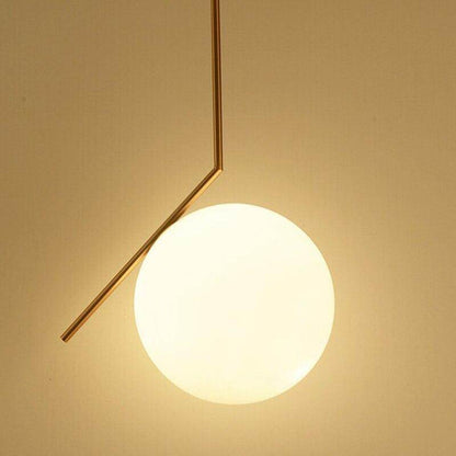 1 PC Nordic Style Pendant Lights Milky White Glassshade Modern Minimalist Led Pendant Lamps for Dining Room Decoration Lighting