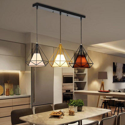 Retro Nordic restaurant chandelier wrought iron personality industrial style creative chandelier lighting living room chandelier