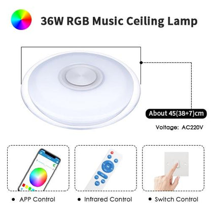 Led Ceiling Light RGB Dimmable 36W 40W Smart APP Control Bluetooth Music Modern Led Ceiling Lamp Living Room Bedroom