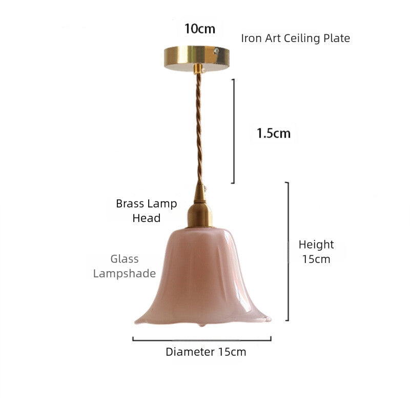 Nordic Retro and Simple Glass Chandelier Old Shanghai Republic of China Bar Counter Bedroom Chandelier
