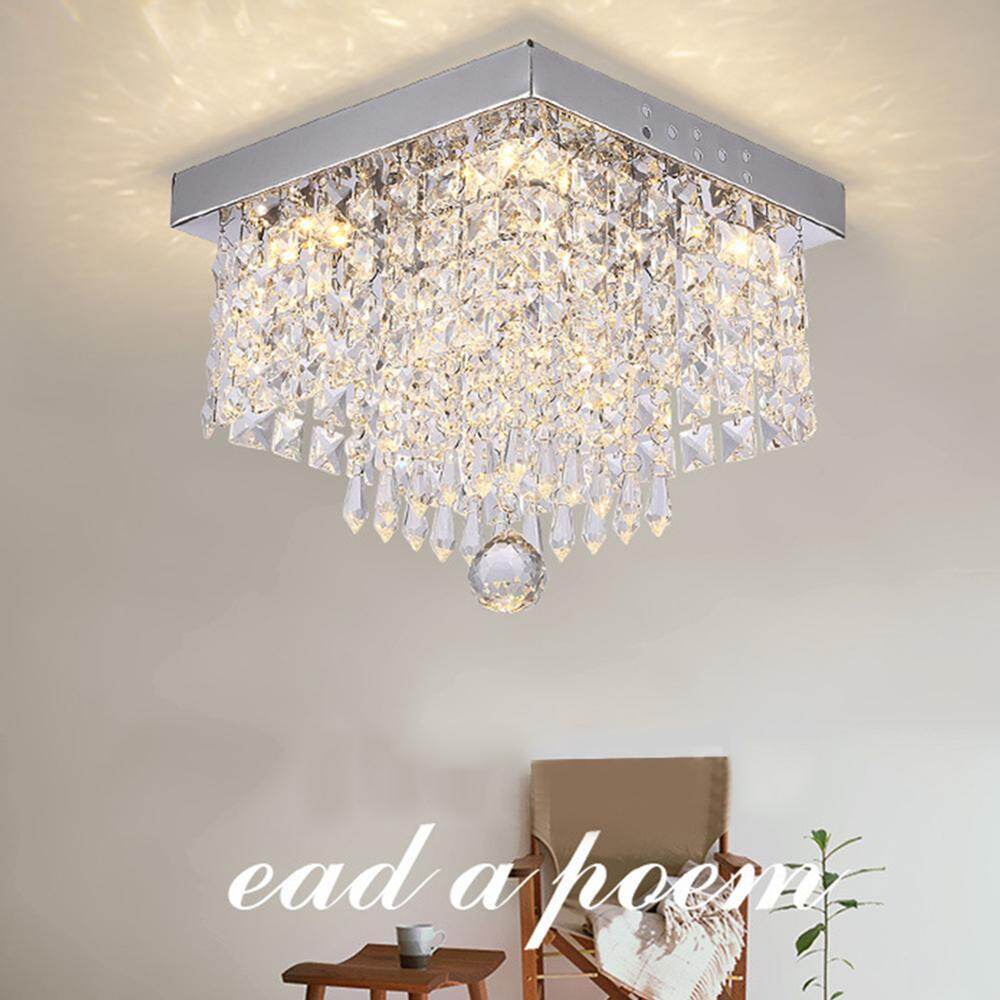 Modern Square Crystal Pendant Lamp LED Lamps Restaurant Corridor  LED Pendant Lights Led Lustre Light