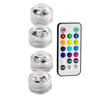 IP68 Waterproof Battery Operated Multi Color Submersible LED Underwater Light for Fish Tank Pond Swimming Pool Wedding Party
