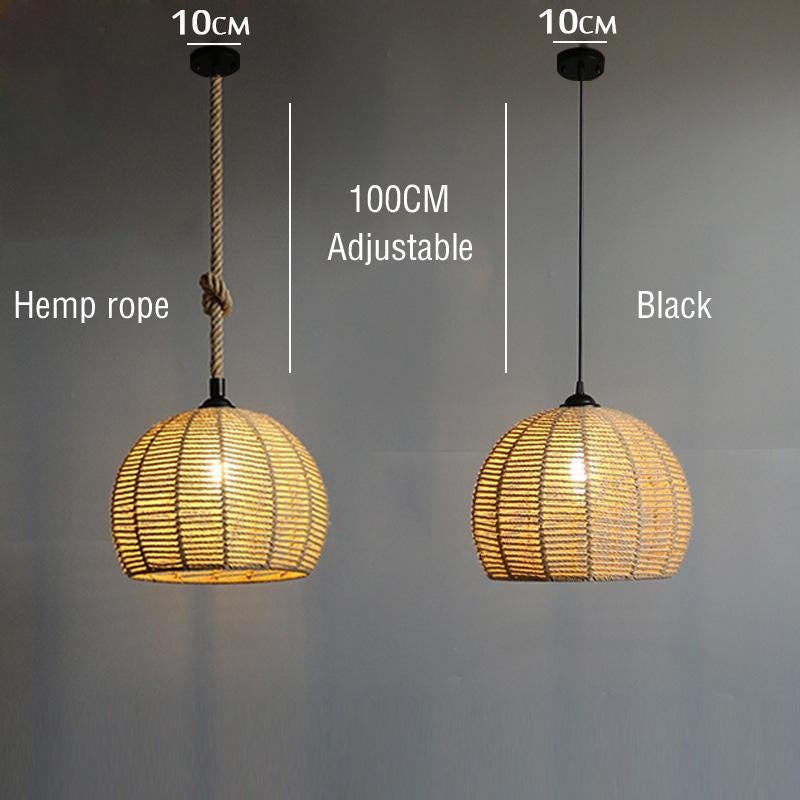 American Round Hemp Rope Chandelier